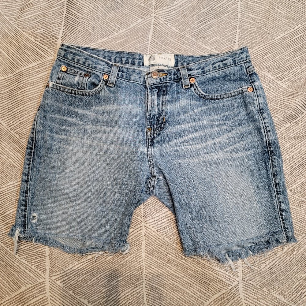 Hipster Cut-off Frayed Edge Denim Jean Shorts 100% Cotton Juniors Size 5